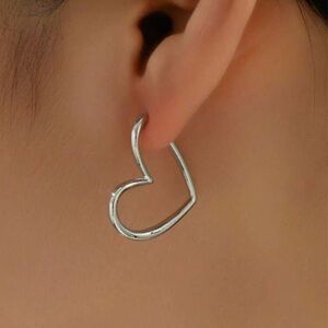 Silver Heart Earrings